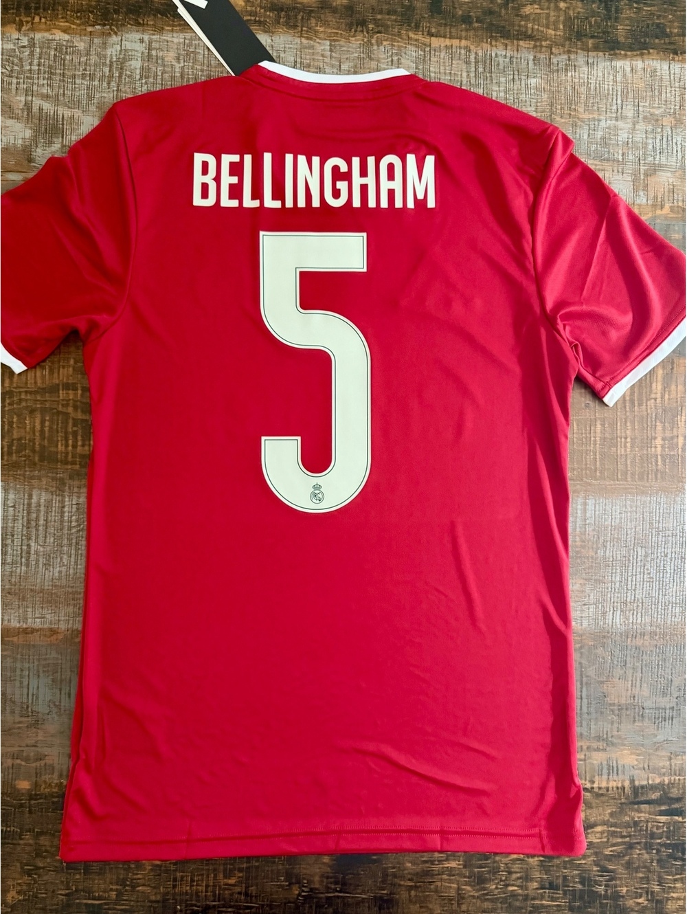 Bellingham #5 Adidas Real Madrid Red Jersey Small